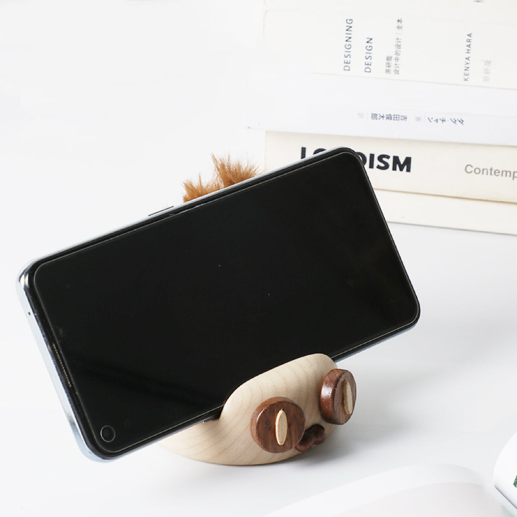 Peekaboo Cat Stand – Wooden Phone Holder