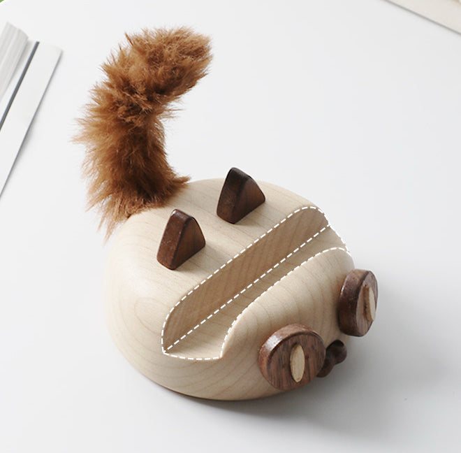 Peekaboo Cat Stand – Wooden Phone Holder