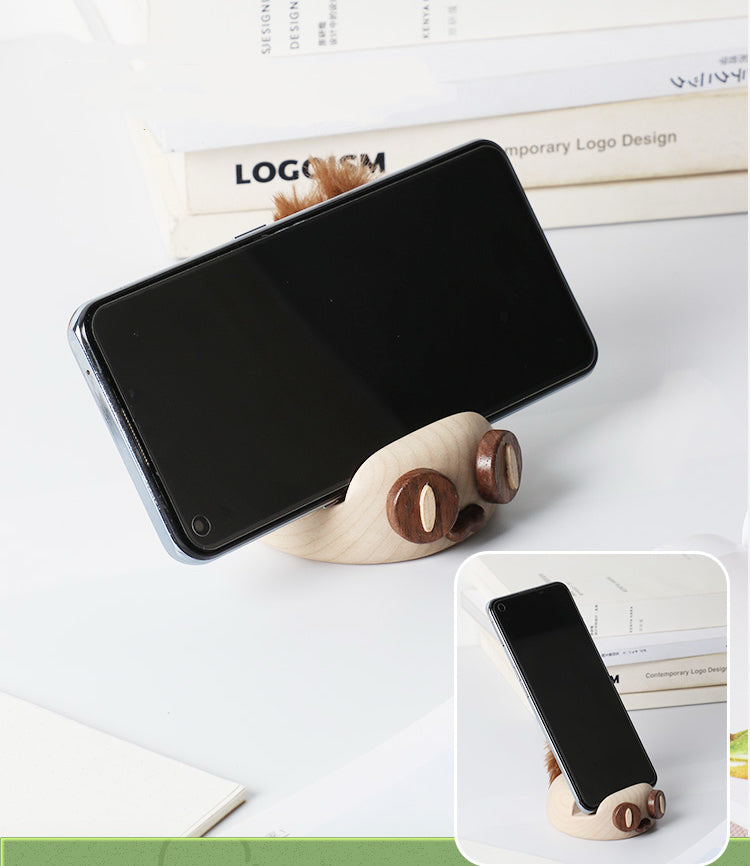 Peekaboo Cat Stand – Wooden Phone Holder