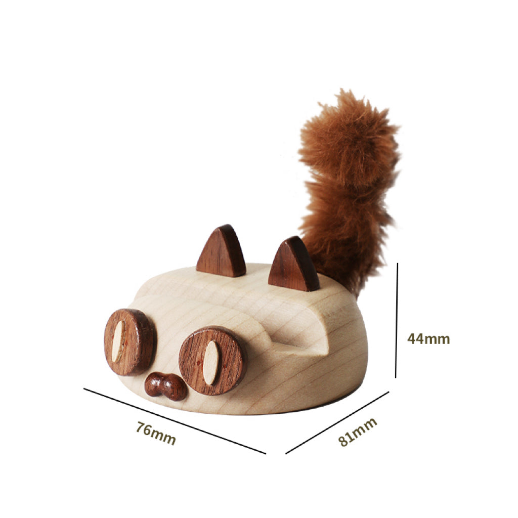 Peekaboo Cat Stand – Wooden Phone Holder