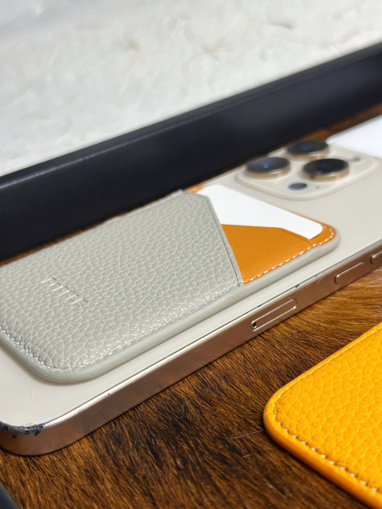 Magnetic Leather Card Wallet – Colorblock Series | 2025 New Design