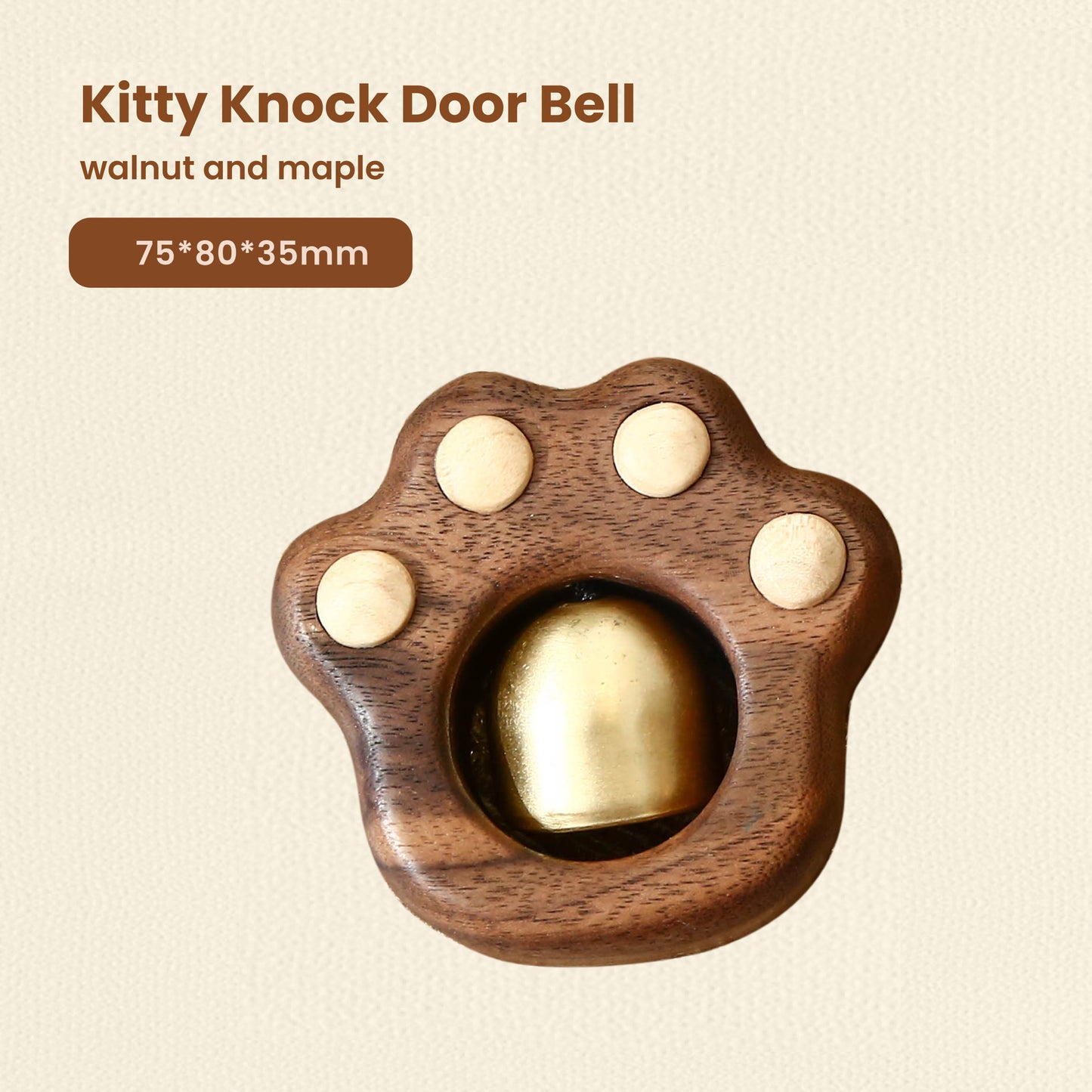 Kitty Knock – Wooden Door Bell