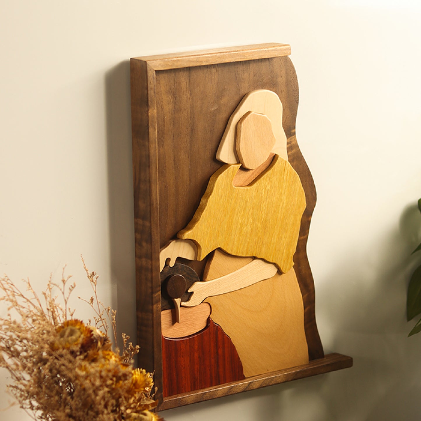The Milkmaid – Wood Veneer Wall Art