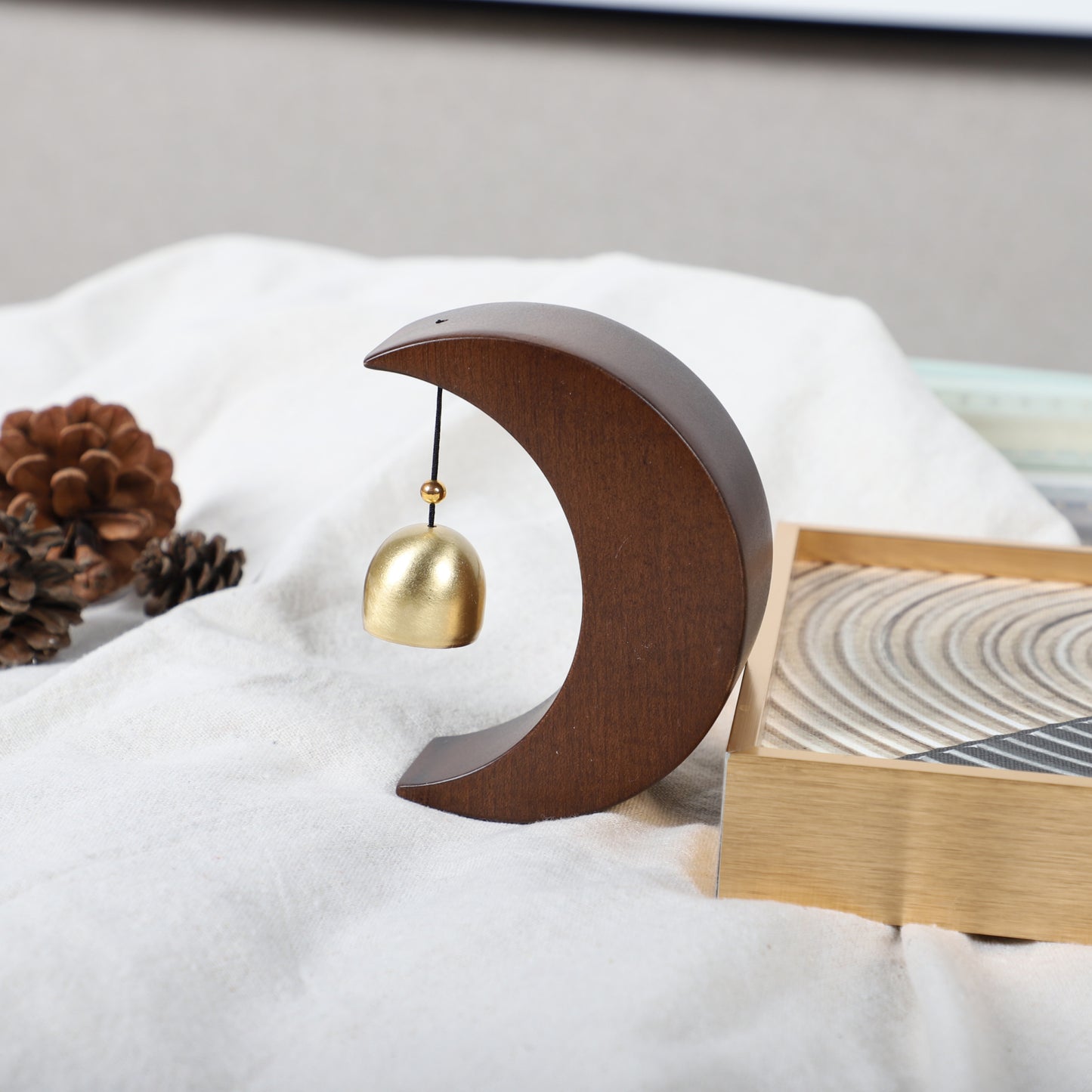 Moonlight Bell – Wooden Crescent Door Bell