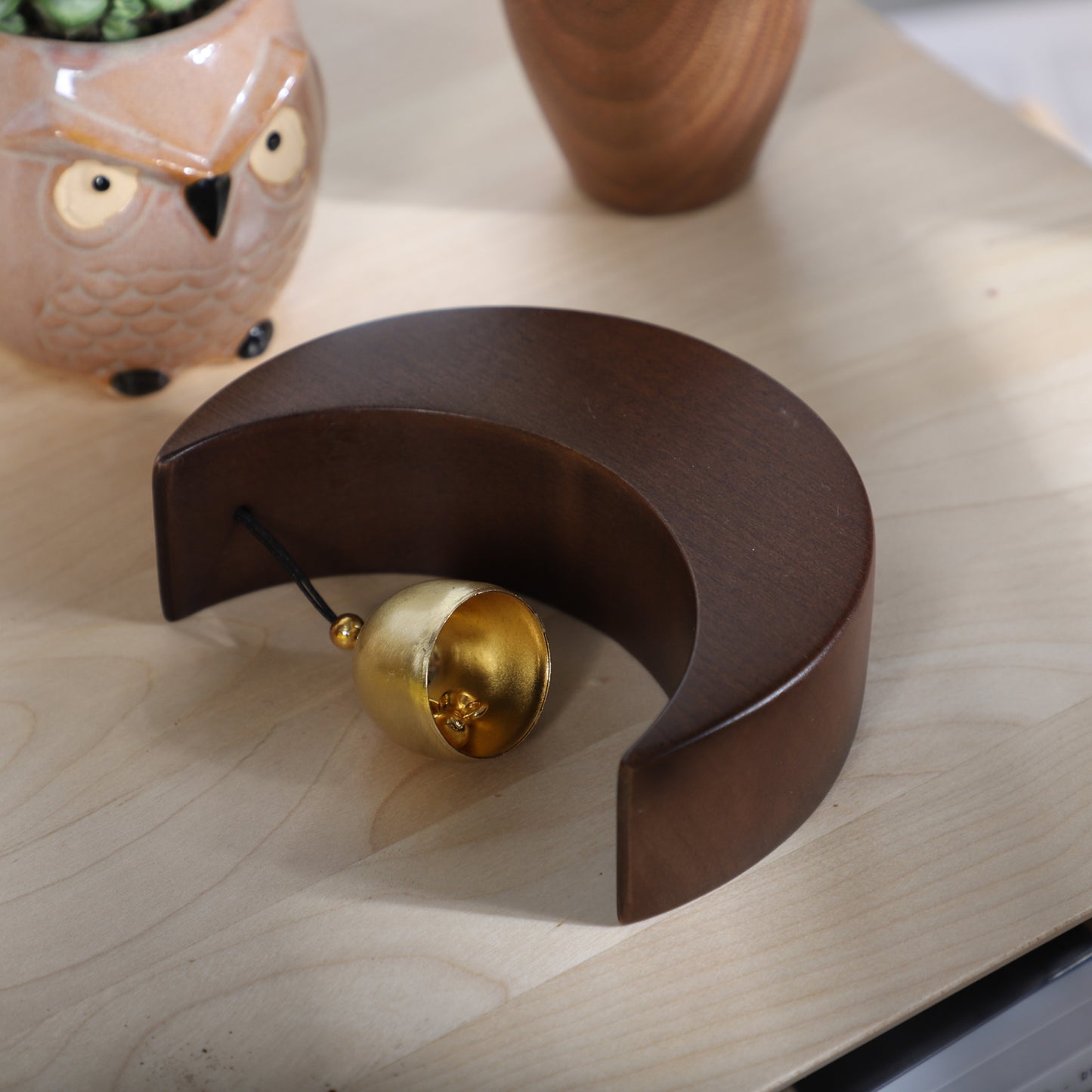 Moonlight Bell – Wooden Crescent Door Bell