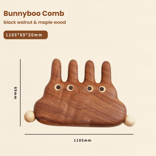 Bunnyboo – Wooden Comb Head Massager