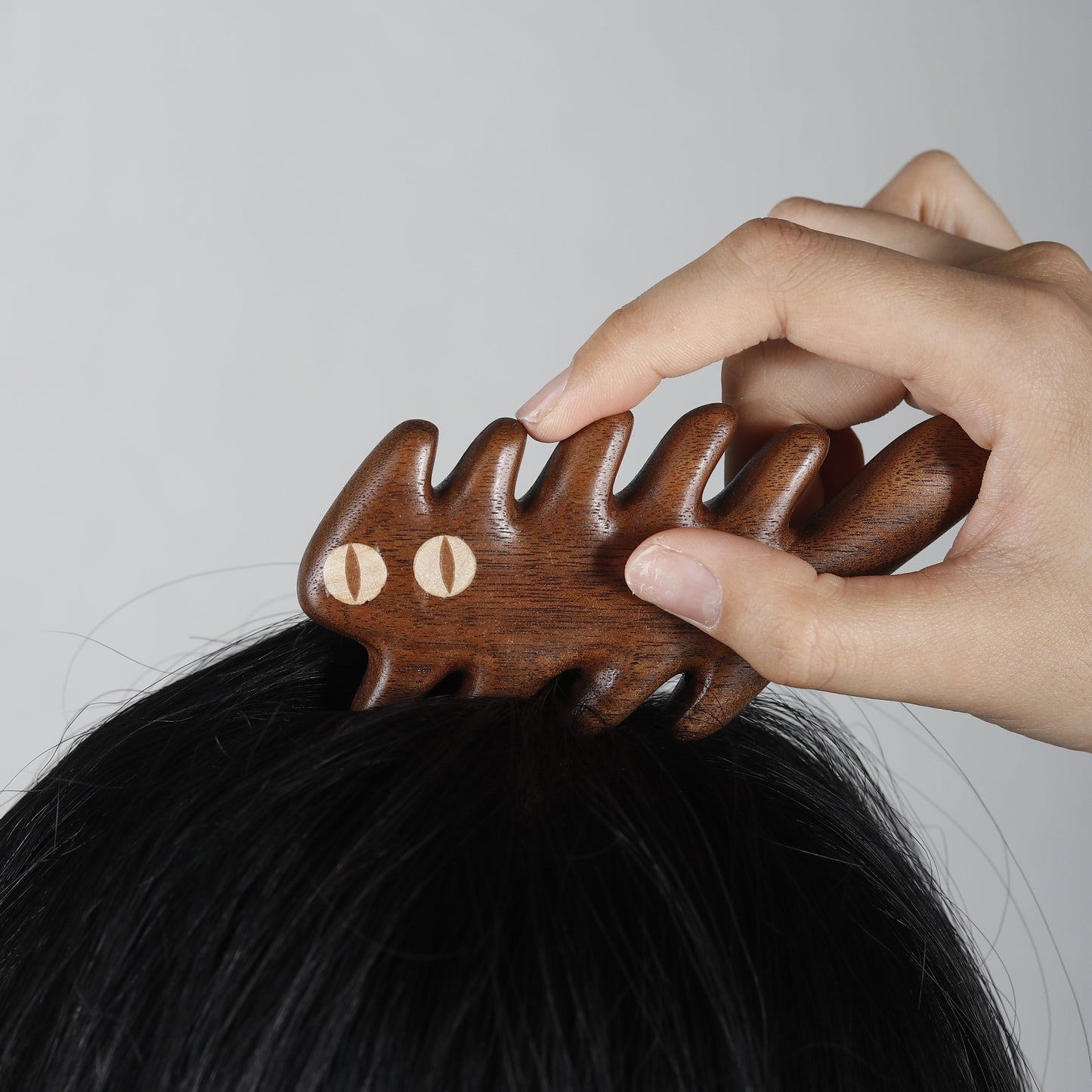 Meowssage(Cat Claw) - Wooden Comb Head Massager