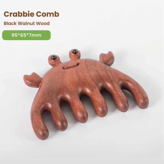 Crabbie – Wooden Comb Head Massager