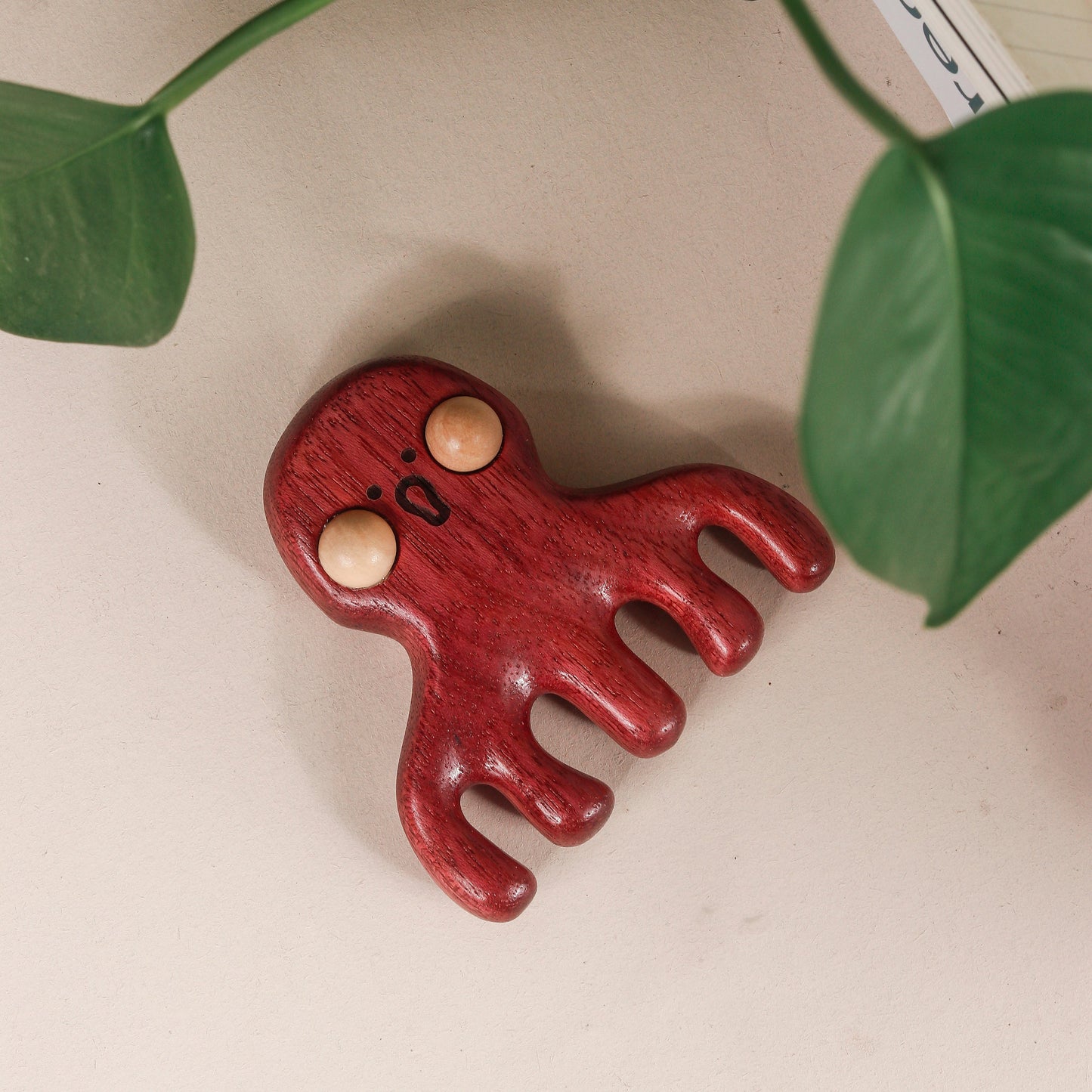 Dootoo(Octopus) – Wooden Comb Head Massager (Multiple Woods)