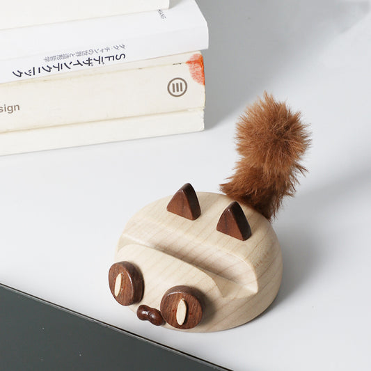 Peekaboo Cat Stand – Wooden Phone Holder