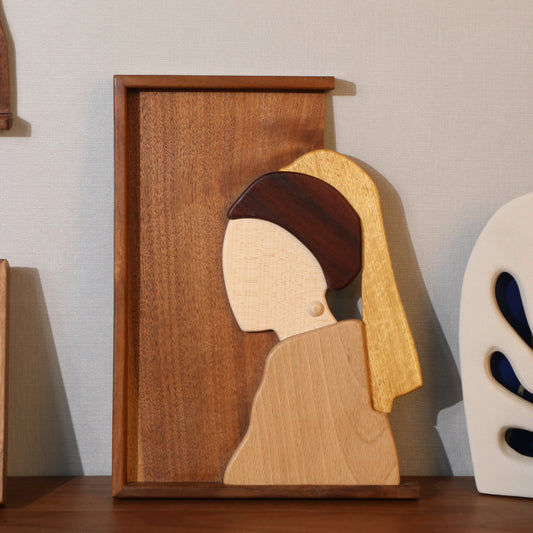 Girl with a pearl earring– Wooden Wall Art
