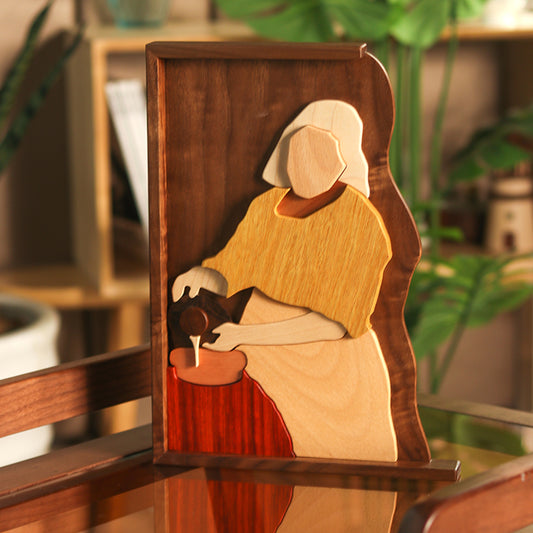 The Milkmaid – Wood Veneer Wall Art
