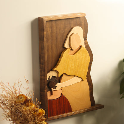 The Milkmaid – Wood Veneer Wall Art