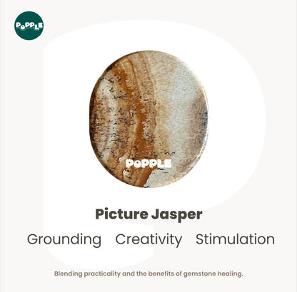 The Benefits of Picture Jasper are Grounding, Creativity and Stimulation.