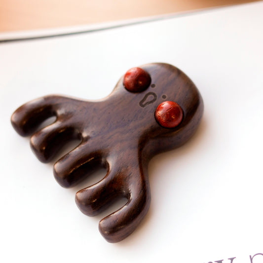 Dootoo(Octopus) – Wooden Comb Head Massager (Multiple Woods)